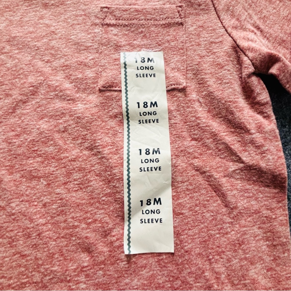 🍏 Cat & Jack Burnt Orange Kids Long Sleeve Shirt – NWT  4/$20 🍏 - Picture 2 of 3